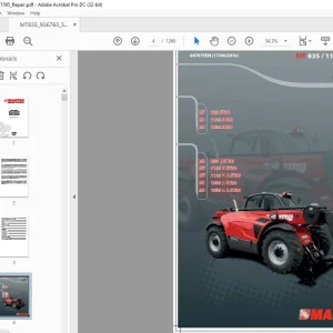 Manitou AXLE MT 835 / 1135 / 1335 ST3B Repair Manual - PDF DOWNLOAD