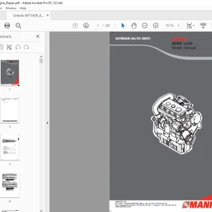 Manitou ENGINE SERIE 1100 Repair Manual - PDF DOWNLOAD