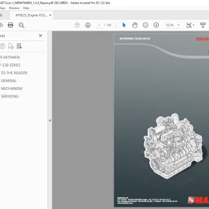 Manitou ENGINE V3307 EURO 3 Repair Manual - PDF DOWNLOAD