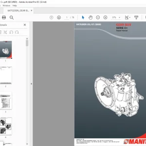 Manitou GEAR BOX SERIE C+ Repair manual - PDF DOWNLOAD