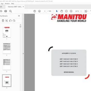 Manitou MRT 1440 EASY 400 ST3B S1 MRT 1640 EASY 400 ST3B S1 REPAIR MANUAL - PDF