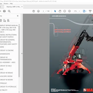 Manitou MRT 21 m EASY SERIES MRT 2145 Easy 360 ST3B S1 MRT 2145 Easy 400 ST3B S1 Repair manual