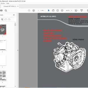 Manitou SÉRIE PSR09 GEAR BOX Repair manual - PDF DOWNLOAD