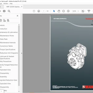 Manitou TRANSFER BOX TYPE 357 Repair manual - PDF DOWNLOAD