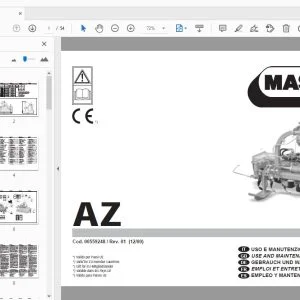 Maschio AZ Use & Maintenance Parts Manual 00559248 - PDF DOWNLOAD