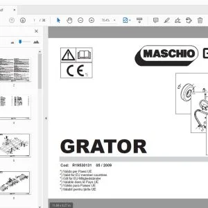 Maschio Gaspardo Grator Parts Manual R19530131 - PDF DOWNLOAD