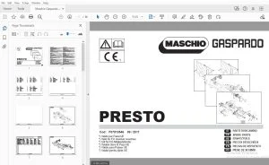 Maschio Gaspardo Presto Parts Manual - PDF DOWNLOAD