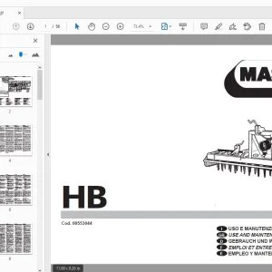 Maschio HB USE & MAINTENANCE / PARTS MANUAL - PDF
