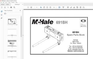 McHale 691BH Baler Wrapper Parts Manual CLT00350 - PDF DOWNLOAD