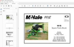 McHale 991B Baler Wrapper Parts Manual CLT00349 - PDF DOWNLOAD