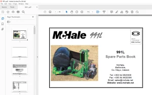 McHale 991L Baler Wrapper Parts Manual - PDF DOWNLOAD