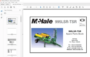 McHale 995LSR-TSR Baler Wrapper Parts Manual CLT00445 - PDF DOWNLOAD