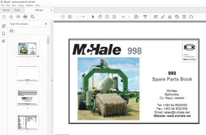 McHale 998 Baler Wrapper Parts Manual CLT00071 - PDF DOWNLOAD