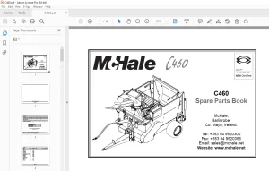 McHale C460 Baler Wrapper Parts Manual - PDF DOWNLOAD