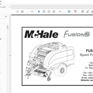 McHale FUSION 3 Baler Wrapper Parts Manual - PDF DOWNLOAD