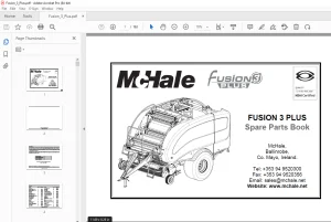 McHale FUSION 3 PLUS Baler Wrapper Parts Manual CLT00546 - PDF DOWNLOAD