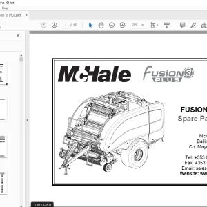 McHale FUSION 3 PLUS Baler Wrapper Parts Manual CLT00546 - PDF DOWNLOAD