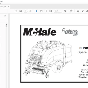 McHale FUSION VARIO Baler Wrapper Parts Manual - PDF DOWNLOAD