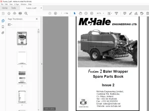 McHale Fusion 2 Baler Wrapper Parts Manual - PDF DOWNLOAD