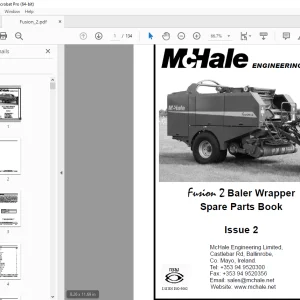 McHale Fusion 2 Baler Wrapper Parts Manual - PDF DOWNLOAD
