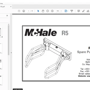 McHale R5 Baler Wrapper Parts Manual CLT00352 - PDF DOWNLOAD