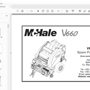 McHale V660 Baler Wrapper Parts Manual - PDF DOWNLOAD
