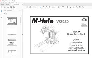 McHale W2020 Baler Wrapper Parts Manual - PDF DOWNLOAD