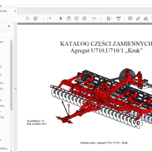 Metal-Fach Agregat U710,U7101 „Kruk” KATALOG CZĘŚCI ZAMIENNYCH PDF