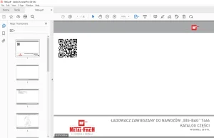 Metal-Fach ŁADOWACZ ZAWIESZANY DO NAWOZÓW „BIG-BAG” T466 KATALOG CZĘŚCI PDF
