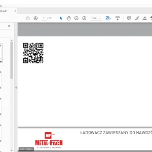 Metal-Fach ŁADOWACZ ZAWIESZANY DO NAWOZÓW „BIG-BAG” T466 KATALOG CZĘŚCI PDF