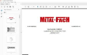 Metal-Fach ŁADOWACZE CZOŁOWE T229 „HERKULES” KATALOG CZĘŚCI PDF
