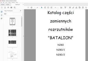 Metal-Fach N280 N280/1 N280/2 rozrzutników BATALION Katalog części PDF