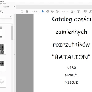 Metal-Fach N280 N280/1 N280/2 rozrzutników BATALION Katalog części  PDF