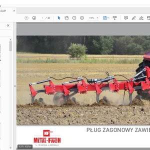 Metal-Fach PŁUG ZAGONOWY ZAWIESZANY U034 KATALOG CZĘŚCI PDF