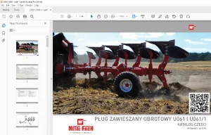 Metal-Fach PŁUG ZAWIESZANY OBROTOWY U061 I U061/1 KATALOG CZĘŚCI PDF