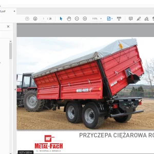 Metal-Fach PRZYCZEPA CIĘŻAROWA ROLNICZA T755 KATALOG CZĘŚCI PDF