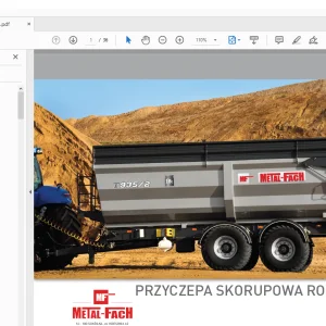 Metal-Fach PRZYCZEPA SKORUPOWA ROLNICZA T935 KATALOG CZĘŚCI PDF