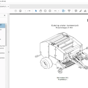 Metal-Fach Prasa belująca Z-562 Katalog części zamiennych - PDF DOWNLOAD