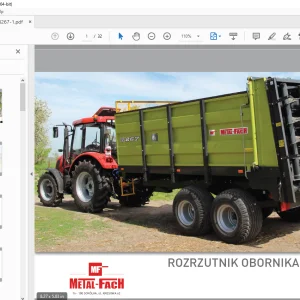 Metal-Fach ROZRZUTNIK OBORNIKA N267, N2671 KATALOG CZĘŚCI - PDF DOWNLOAD