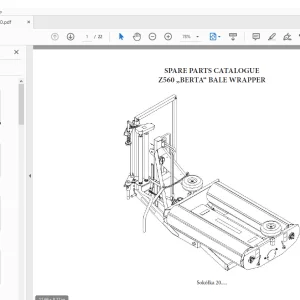 Metal-Fach Z560 Bale Wrapper Parts Manual - PDF DOWNLOAD