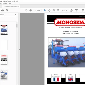 Monosem CHASSIS TRAINE TOP TOP PULL-TYPE FRAME User Manual PDF