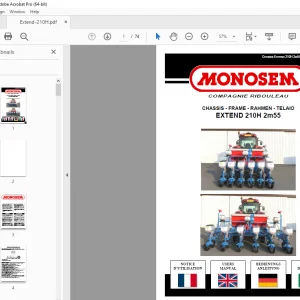 Monosem EXTEND 210H 2m55 User Manual - PDF DOWNLOAD