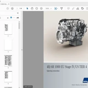 Mtu 4R6R 1000 EU Stage IV/US TIER 4 Operation Manual - PDF DOWNLOAD