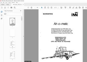 Nordsten Fertilizer Distributor KSF-KSG 12m Parts Manual - PDF DOWNLOAD