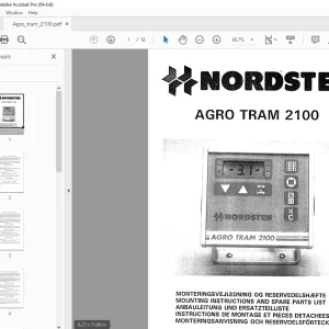 Nordsten Fertilizer Spreader AGRO TRAM 2100 Parts Manual PDF