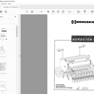 Nordsten NS1000 Seed Drill Parts Manual - PDF DOWNLOAD