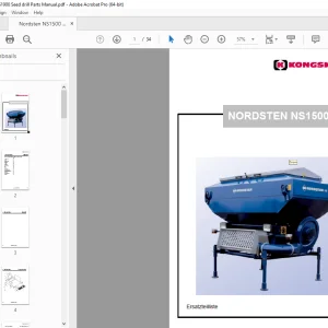 Nordsten NS1500 NS1900 Seed drill Parts Manual - PDF DOWNLOAD