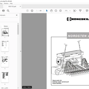 Nordsten NS5100 Seed drill Parts Manual - PDF DOWNLOAD