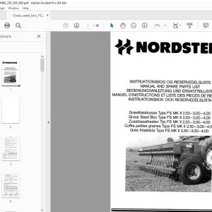 Nordsten Seed Box FS MK II 2,50-3,00-4,00 Parts Manual - PDF DOWNLOAD