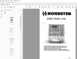 Nordsten Seed Drill Agro Tram 2100 Parts Manual - PDF DOWNLOAD